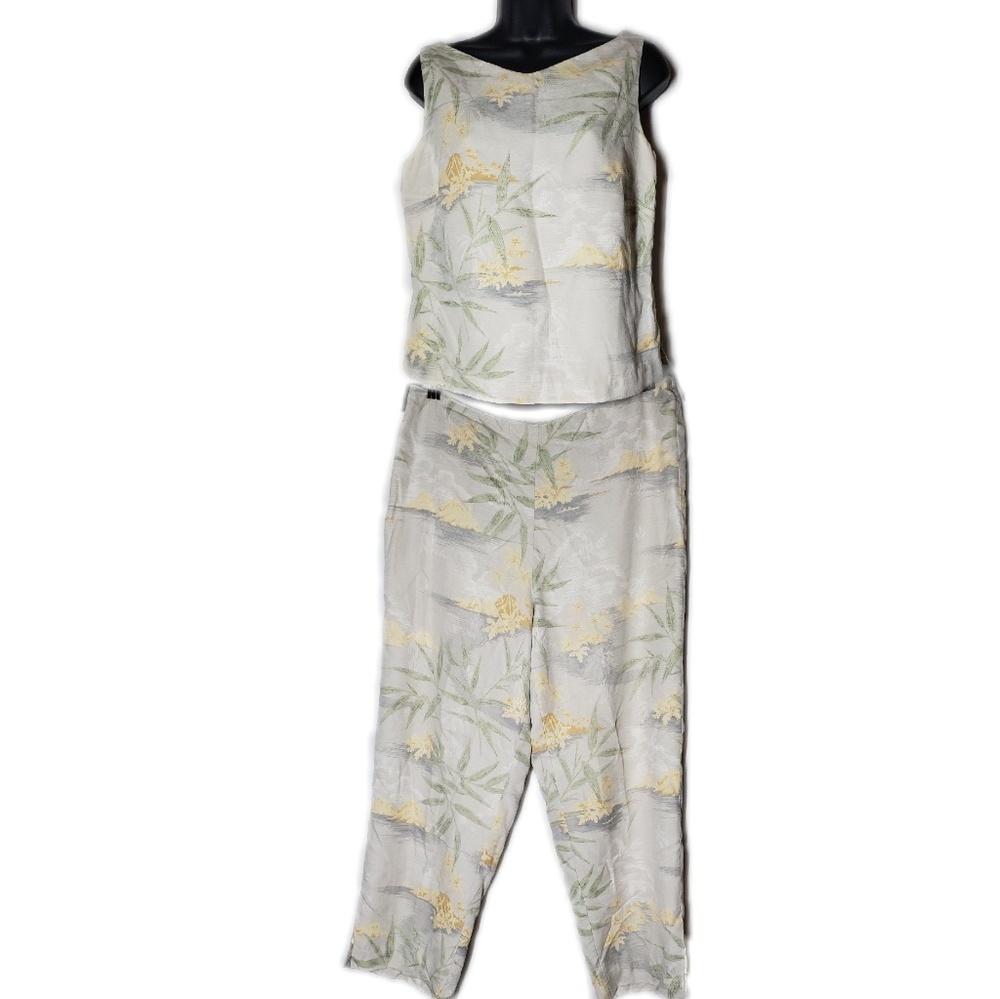 Tommy Bahama 100% Silk Womens Capri Tank Set Sz 12